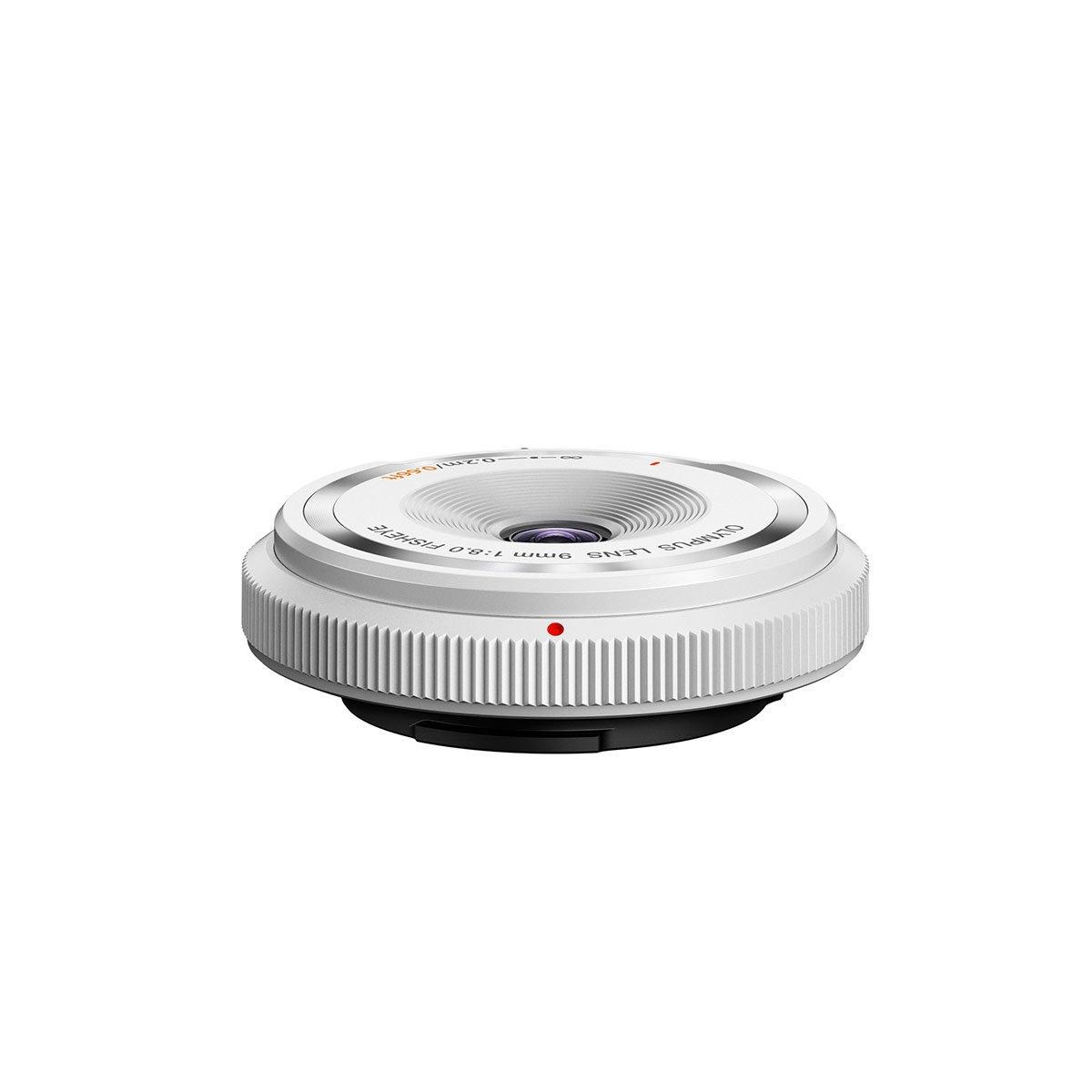 Olympus Body cap lens 9mm f/8 fisheye valkoinen