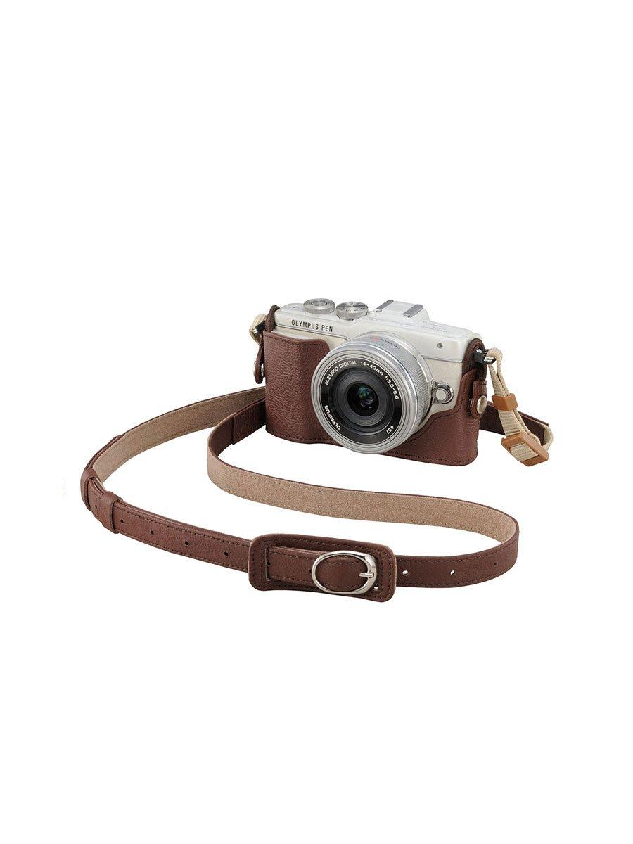 Olympus CS-45B nahkainen kamerakotelo – ruskea