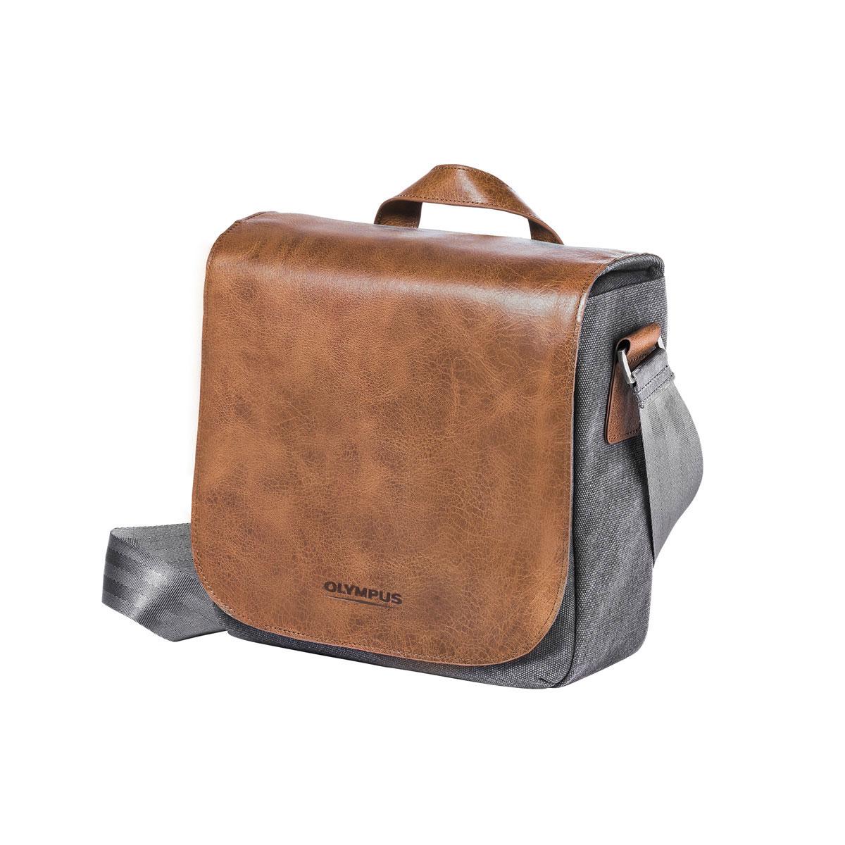 Olympus OM-D nahkainen mini messenger laukku