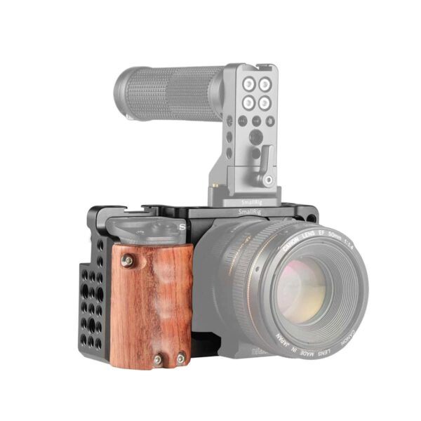 SmallRig Cage with Wooden Handgrip for Sony A6000 / A6300 / A6500 2082 SmallRig Cage with Wooden Handgrip for Sony A6000 / A6300 / A6500 2082
