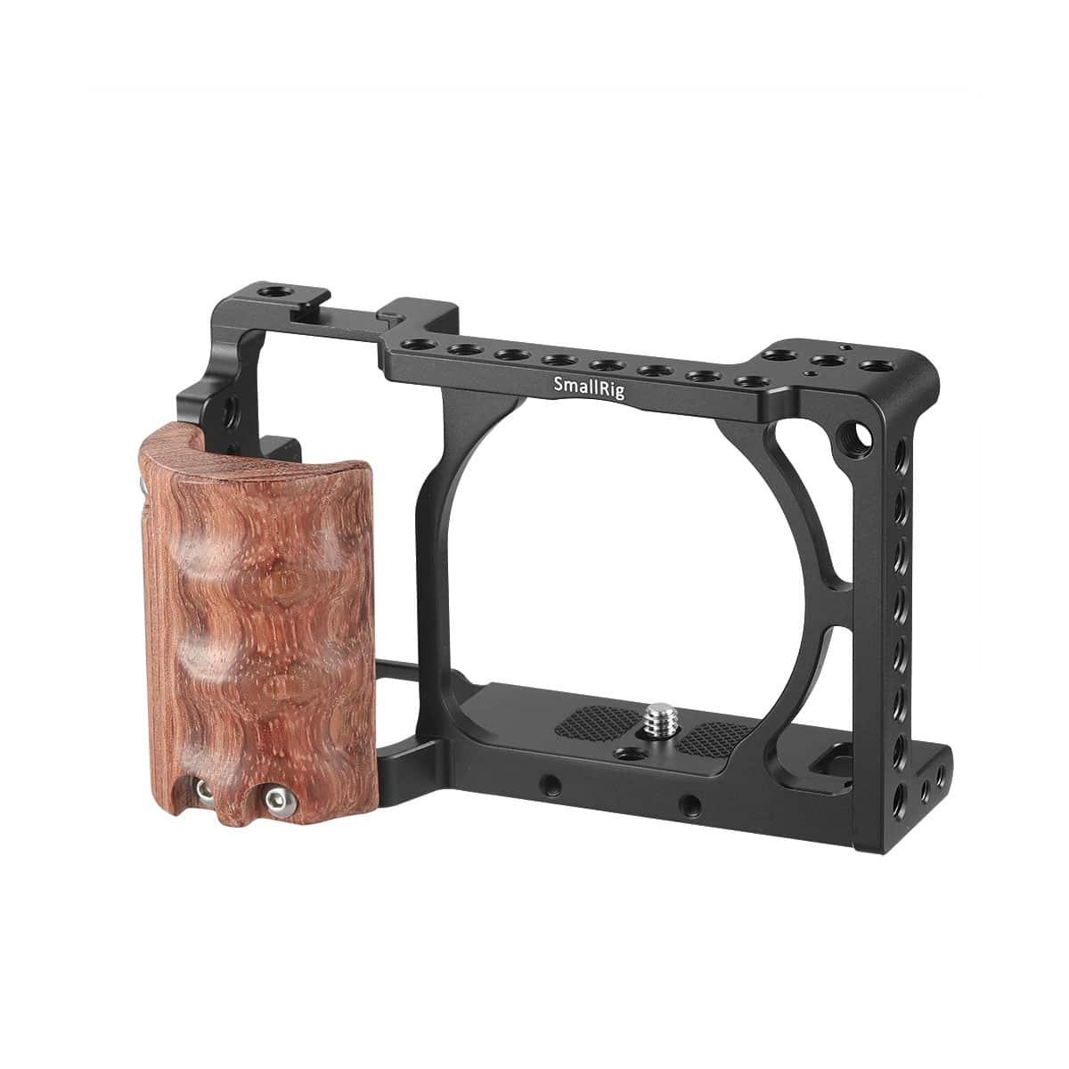 SmallRig Cage with Wooden Handgrip for Sony A6000 / A6300 / A6500 2082