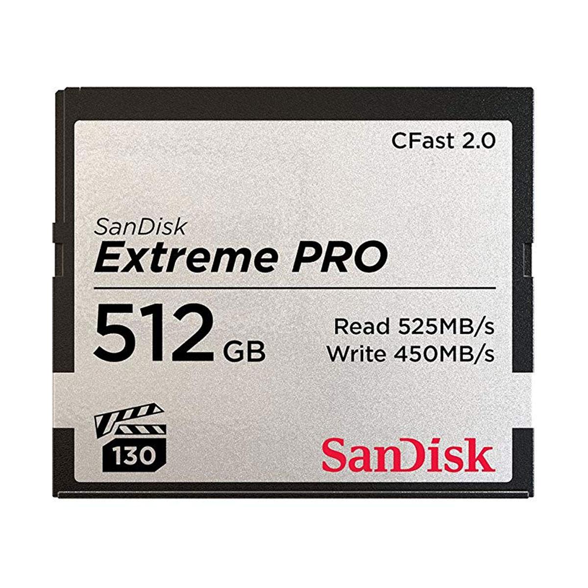 SanDisk CFast 2.0 Extreme Pro 525MB/s VPG130 Memory card 128GB