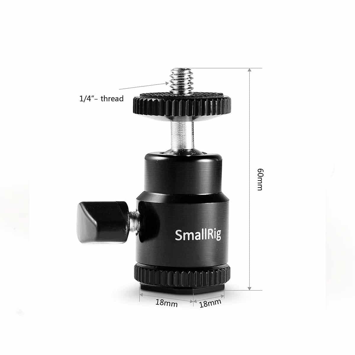SmallRig Cold Shoe to 1/4″ Threaded Adapter 761