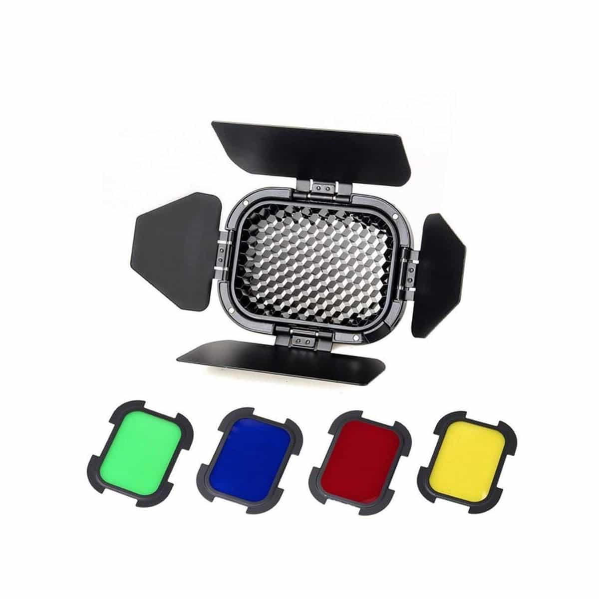 Godox Barndoor Kit with 4 Color Gels for AD200 – BD-07