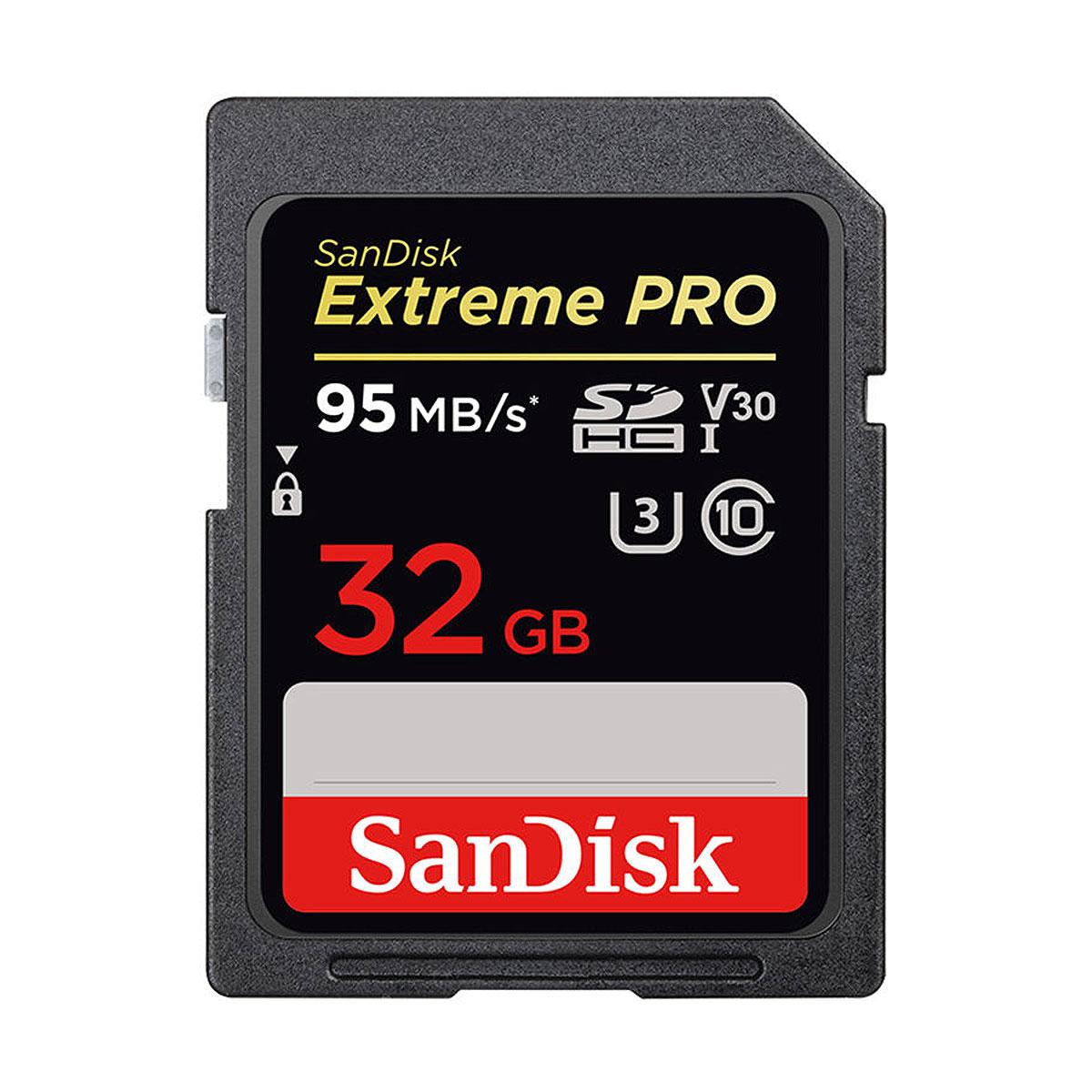 Sandisk Extreme PRO 95MB/s UHS-I V30 SDHC / SDXC Memory Card - 32GB SDHC