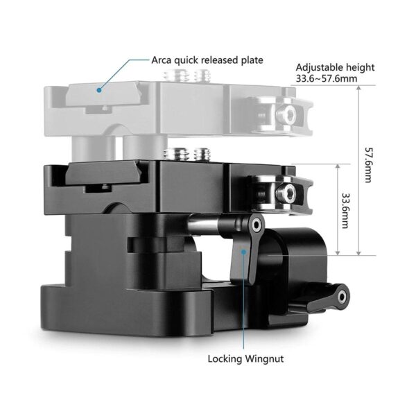SmallRig Universal 15mm Rail Support System Baseplate 2092