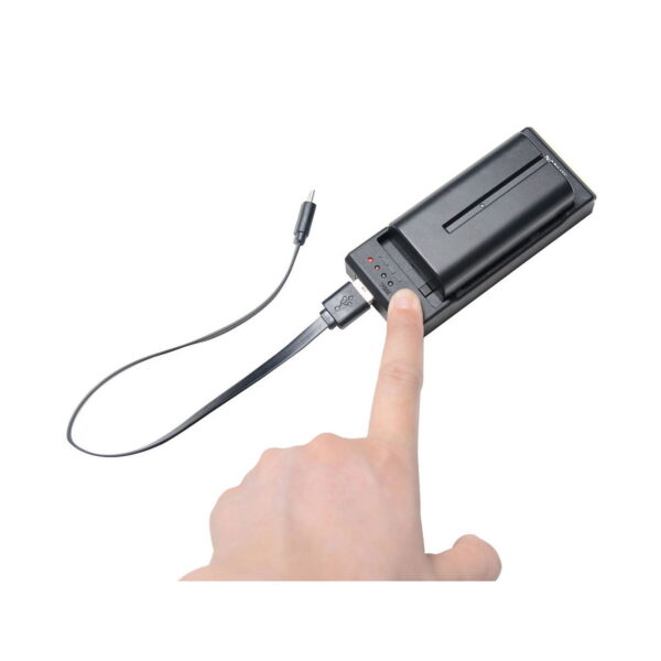 Nanlite CN-58 laturi + 4500mAh NP-F akku kitti