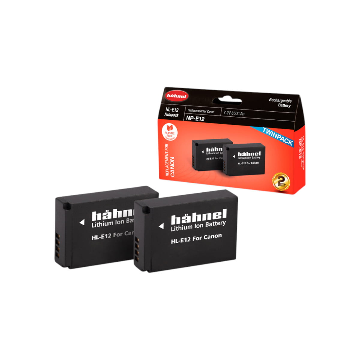 Hähnel HL-E12 ( Canon LP-E12 ) Twin Pack