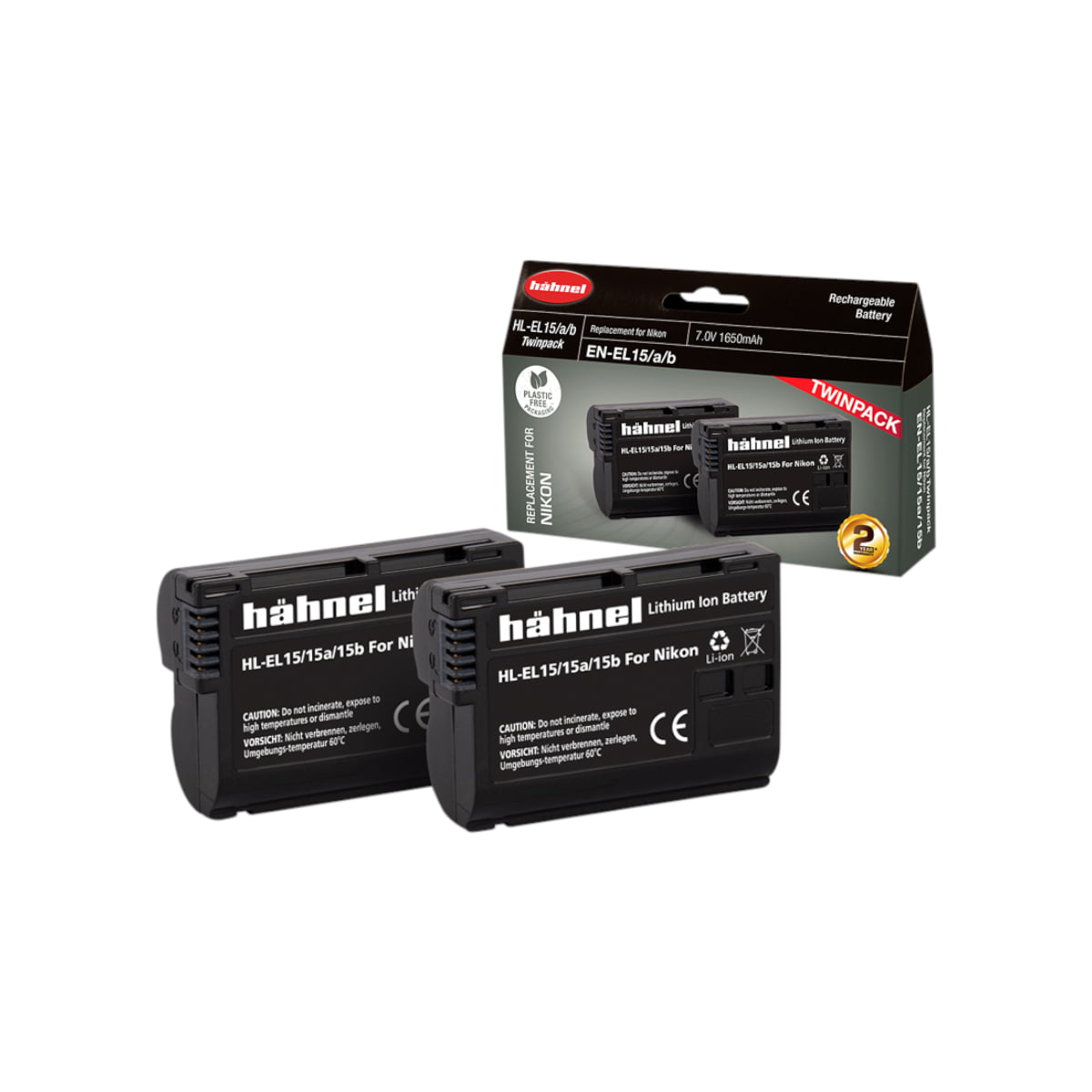 ähnel HL-EL15HP ( Nikon EN-EL15 ) Twin Pack