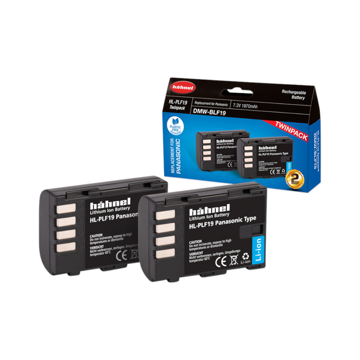 Hähnel HL-PLF19 ( Panasonic DMW-BLF19 ) Twin Pack