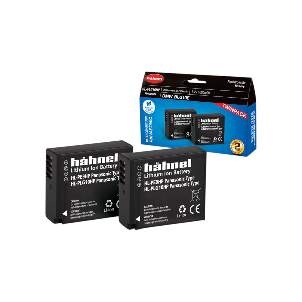 Hähnel HL-PLG10HP ( Panasonic DMW-BLG10E ) Twin Pack