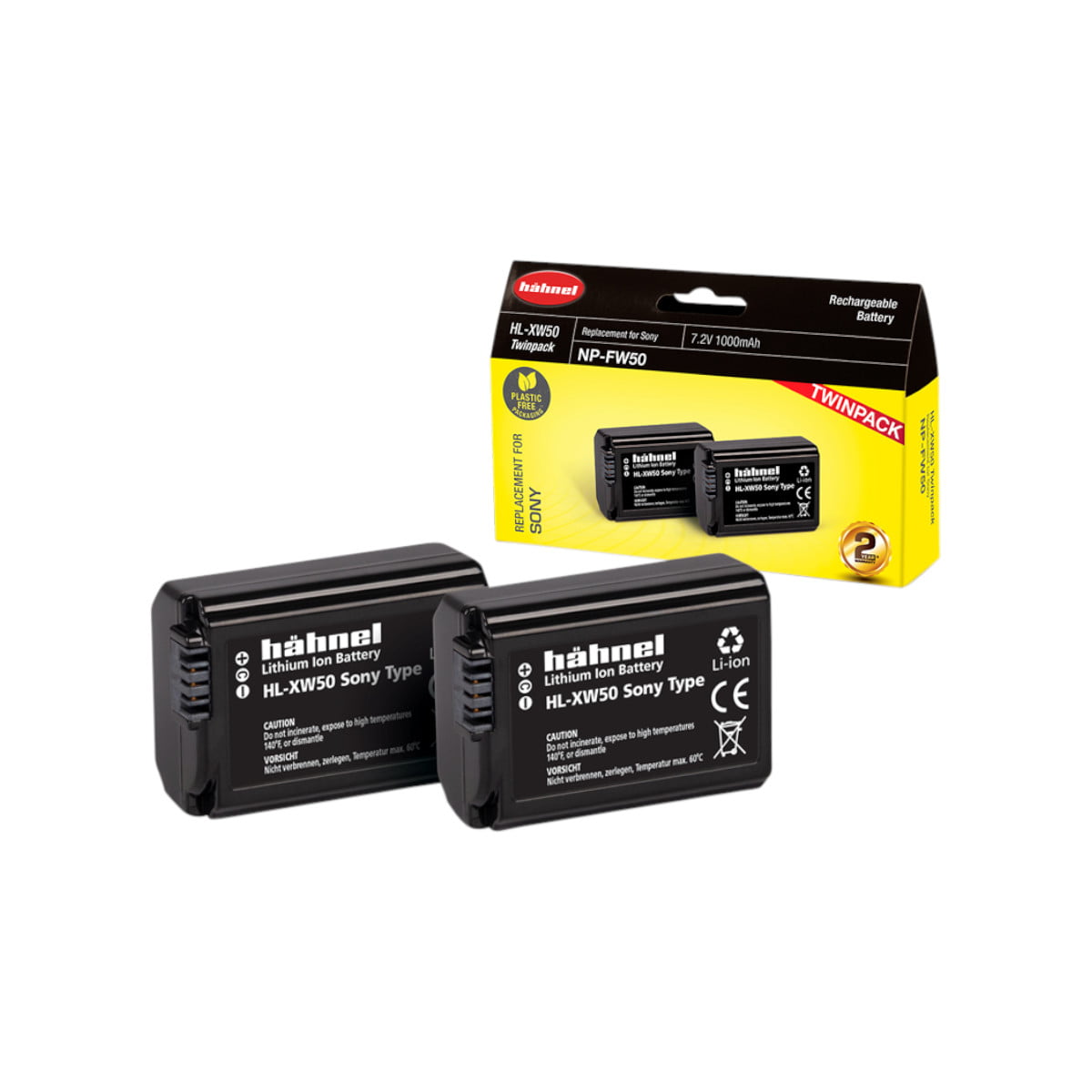 Hähnel HL-XW50 ( Sony NP-FW50 ) Twin Pack