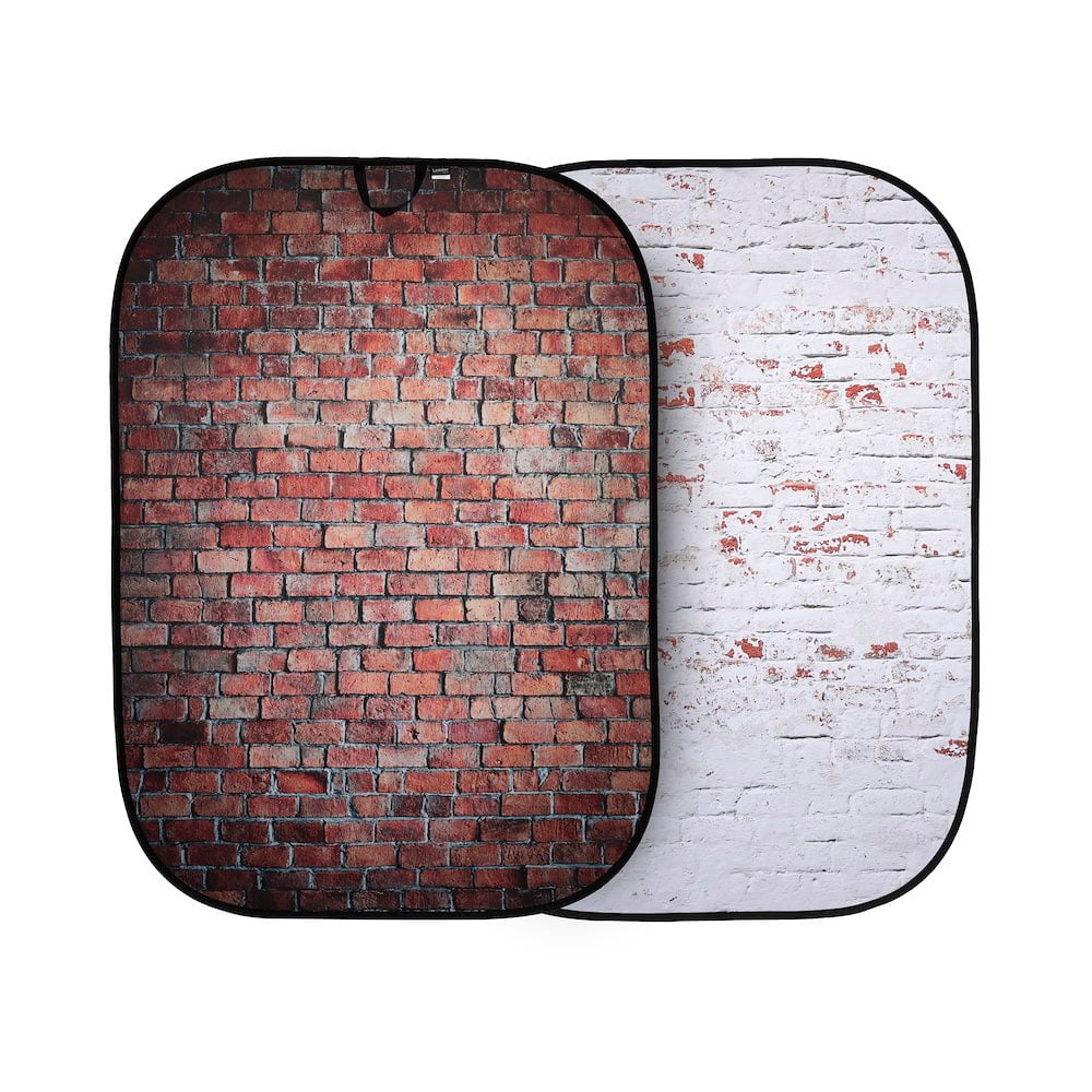 Lastolite Urban Collapsible Background 1.5 x 2.1m Classic Red/Distressed Whte Brick
