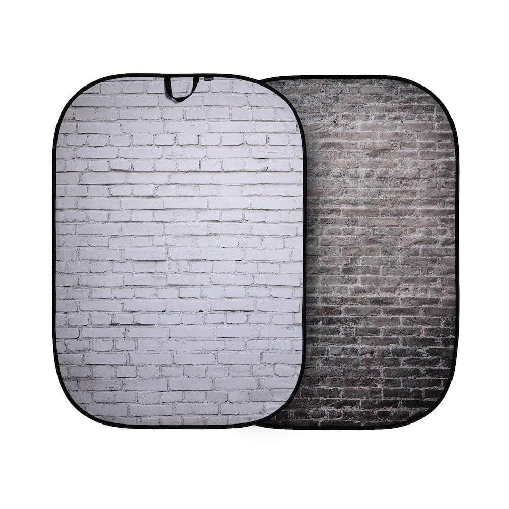 Lastolite Urban Collapsible Background 1.5 x 2.1m Painted White/Industrial Grey Brick