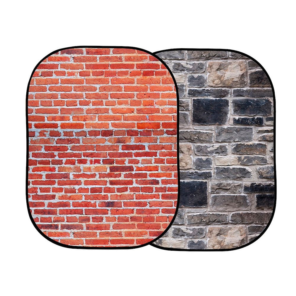 Lastolite Urban Collapsible Background 1.5 x 2.1m Red Brick/Grey Stone