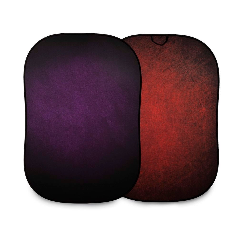Lastolite Vintage Collapsible Background 1.5 x 2.1m Aubergine/Crimson