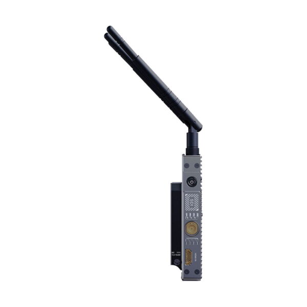 Accsoon CineEye 2S PRO 2.4 & 5GHz WiFi Transmitter SDI/HDMI on kompakti, suorakulmainen laite, jossa on suuri yläantenni, useita portteja, painikkeita ja merkkivaloja, jotka näkyvät sivukuvassa tavallisella valkoisella pohjalla.