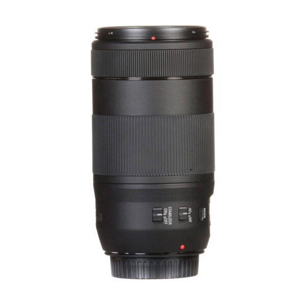 The Canon EF 70-300mm f/4-5.6 IS II USM is a black camera zoom lens with textured grip rings and control dials, shown upright on a white background.