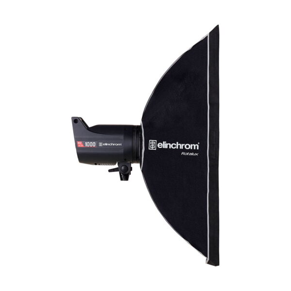 Elinchrom_Rotalux_Rectabox_60x80cm_002 Elinchrom Rotalux Rectabox 60 x 80cm, black studio light with large rectangular softbox, shown in side profile against a white background.