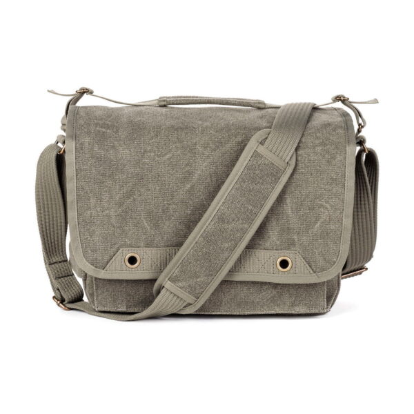 Think Tank Retrospective 7 V2.0 - Pinestone on khaki kangas messenger laukku läppä sulkeminen, säädettävä olkahihna, yläkahva, ja kaksi metallista läpivienti edessä yksinkertainen, toimiva muotoilu.