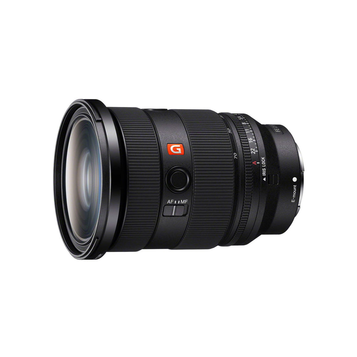 Sony FE 24-70mm f/2.8 GM II lens, black lens with focal length markings, focus and zoom rings and AF/MF switch, shown on a white background. Additional exchange credit €100.