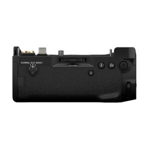 Fujifilm_VG-XH_002 The Fujifilm VG-XH - Battery Grip is a black camera battery grip with a textured surface, multiple buttons, switches marked NORMAL, ECO, BOOST and LOCK, and top connection ports.