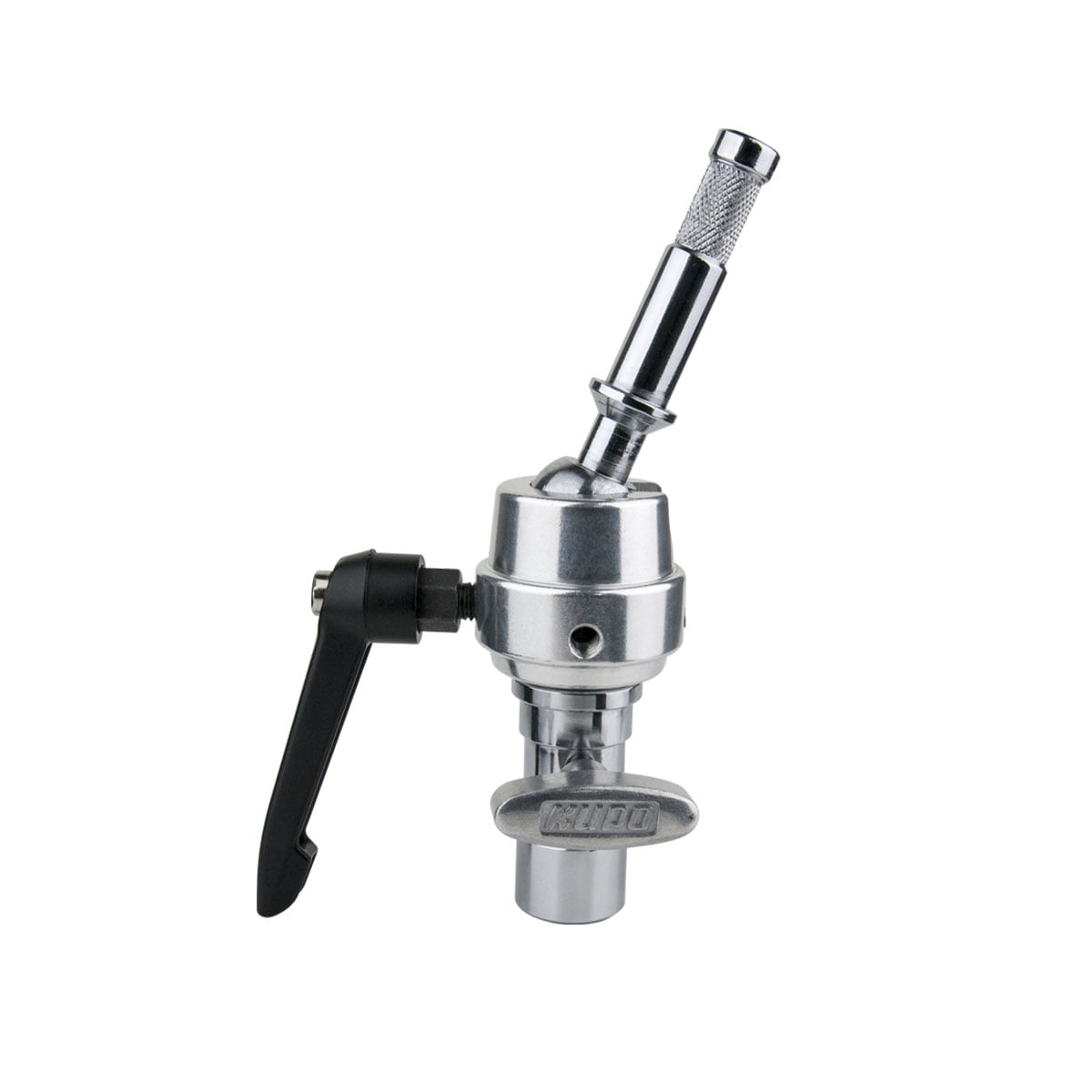Kupo KCP-410 5/8" Swivel Super Grip Finger, jossa on kestävä metallirakenne, on suunniteltu turvalliseen kiinnittämiseen ja pyydysten helppoon sijoitteluun. Tuote on esitetty eristettynä valkoisella pohjalla.