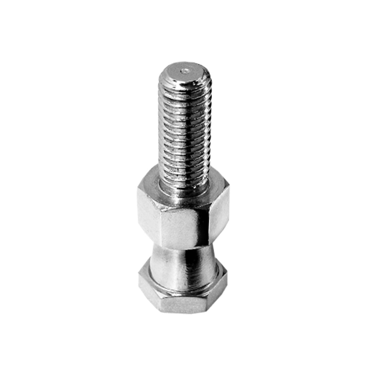 Kupo KS-005 M10 x 25 pin, shown with hexagonal nuts at both ends, visible against white background.