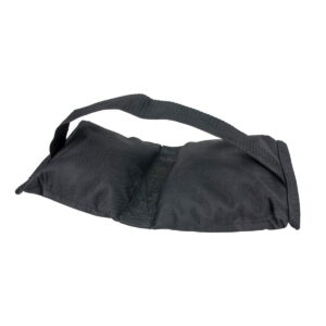Kupo KSF-15 Shot Bag (6,9 kg) on musta hiekkasäkkipaino, jossa on kaksi lokeroa ja kahva, ihanteellinen valokuvausvälineiden vakauttamiseen tai kuntoharjoitteluun.