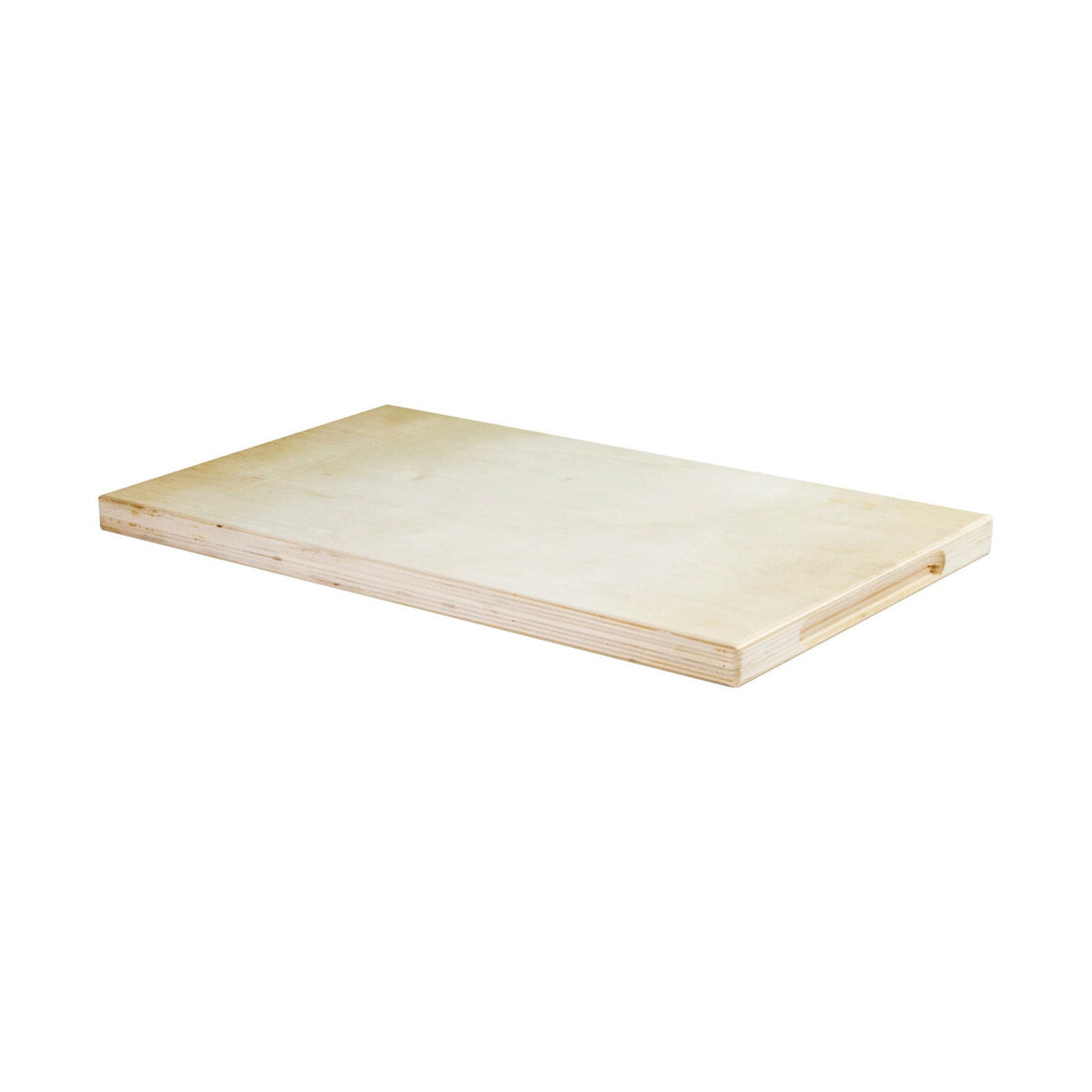 Kupo KAB-001 Apple Box - Pancake is a rectangular wooden box with smooth edges and a small handle opening on one side, presented on a white background.