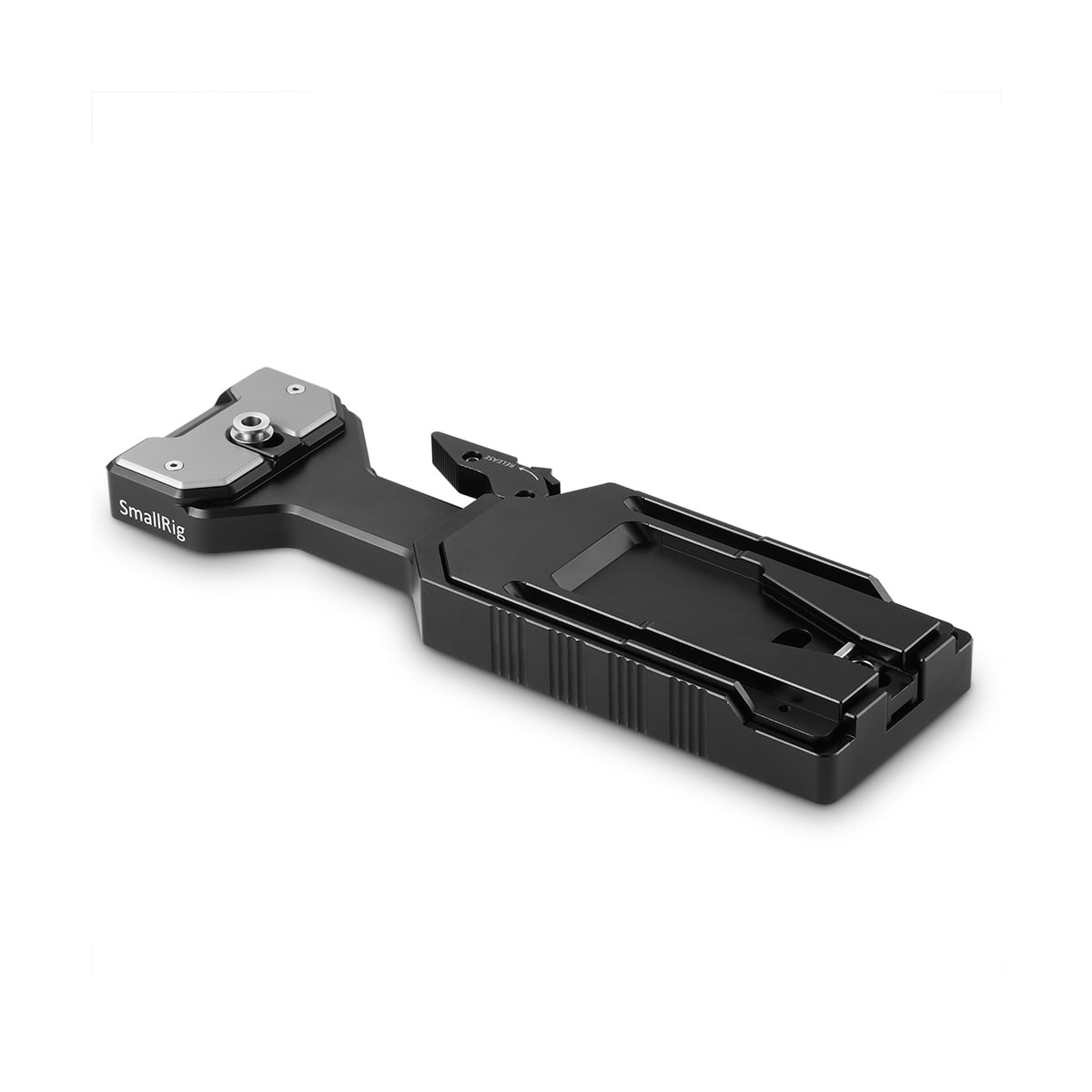 SmallRig 2169 VCT-14 Quick Release Tripod Plate, a black metal camera accessory with a mounting bracket and locking mechanism, is illustrated on a white background.