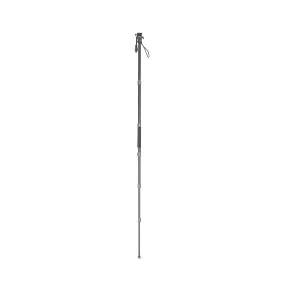 SmallRig 3760 Video Tripod CT180 on musta, ulosvedettävä kameramonopodi, jossa on useita säädettäviä segmenttejä ja rannehihna, kuvassa pystyssä valkoisella pohjalla.