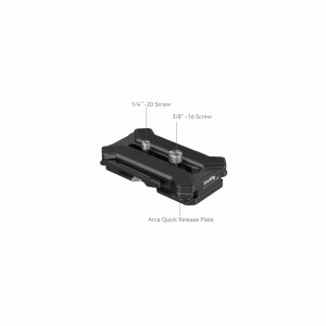 1668049662143_ The SmallRig 3913 Arca Type Multifunctional Quick Release Plate is shown on a white background with 1/4-20 and 3/8-16 screws marked, each part clearly visible.