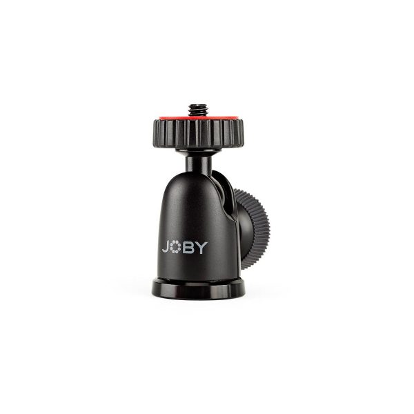 The JOBY BallHead 1K Black/Grey is a black and grey ball head tripod mount with screw for cameras or accessories, shown against a white background.
