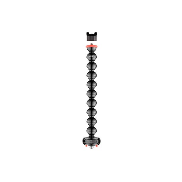 JOBY GorillaPod Arm Kit PRO Black is a flexible black tripod with ball joints, red accents and a top edge mounting screw for attaching cameras or accessories.