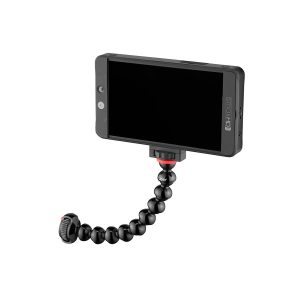 JOBY GorillaPod Arm Kit PRO Black is a compact monitor mount with a flexible, segmented tripod and ball joint for adjustable positioning and stability.