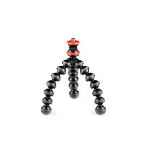 JOBY GorillaPod Starter Kit on kompakti, joustava musta kolmella segmentoidulla jalalla ja punaisella kiinnikkeellä varustettu kolmijalkainen kolmijalka, joka sopii täydellisesti kameroiden tai älypuhelinten tukemiseen.