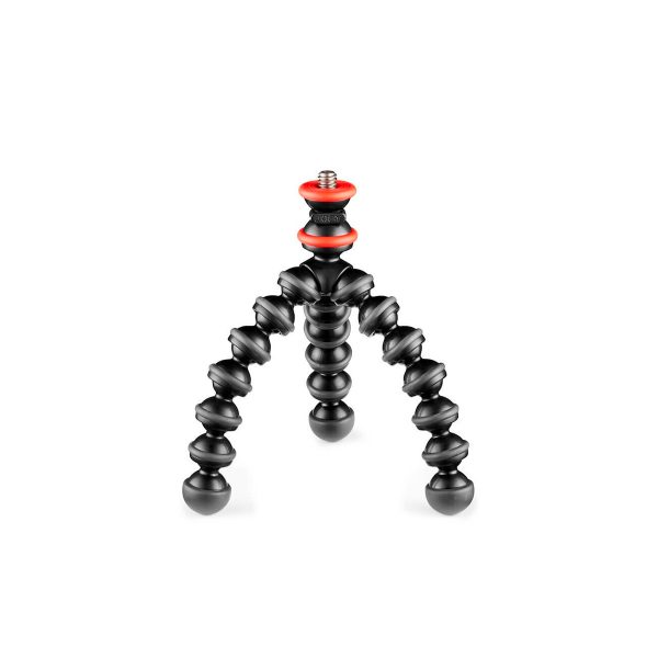 JOBY GorillaPod Starter Kit on kompakti, joustava musta kolmella segmentoidulla jalalla ja punaisella kiinnikkeellä varustettu kolmijalkainen kolmijalka, joka sopii täydellisesti kameroiden tai älypuhelinten tukemiseen.