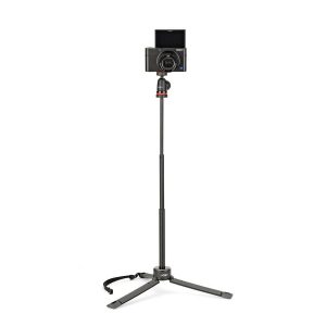Joby TelePod Pro Kit, a digital camera tripod with three wide, stable legs, adjustable height and wrist strap, isolated on a white background.