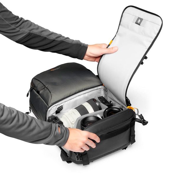 Lowepro Fastpack BP 250 AW III -kamerareppu, harmaa