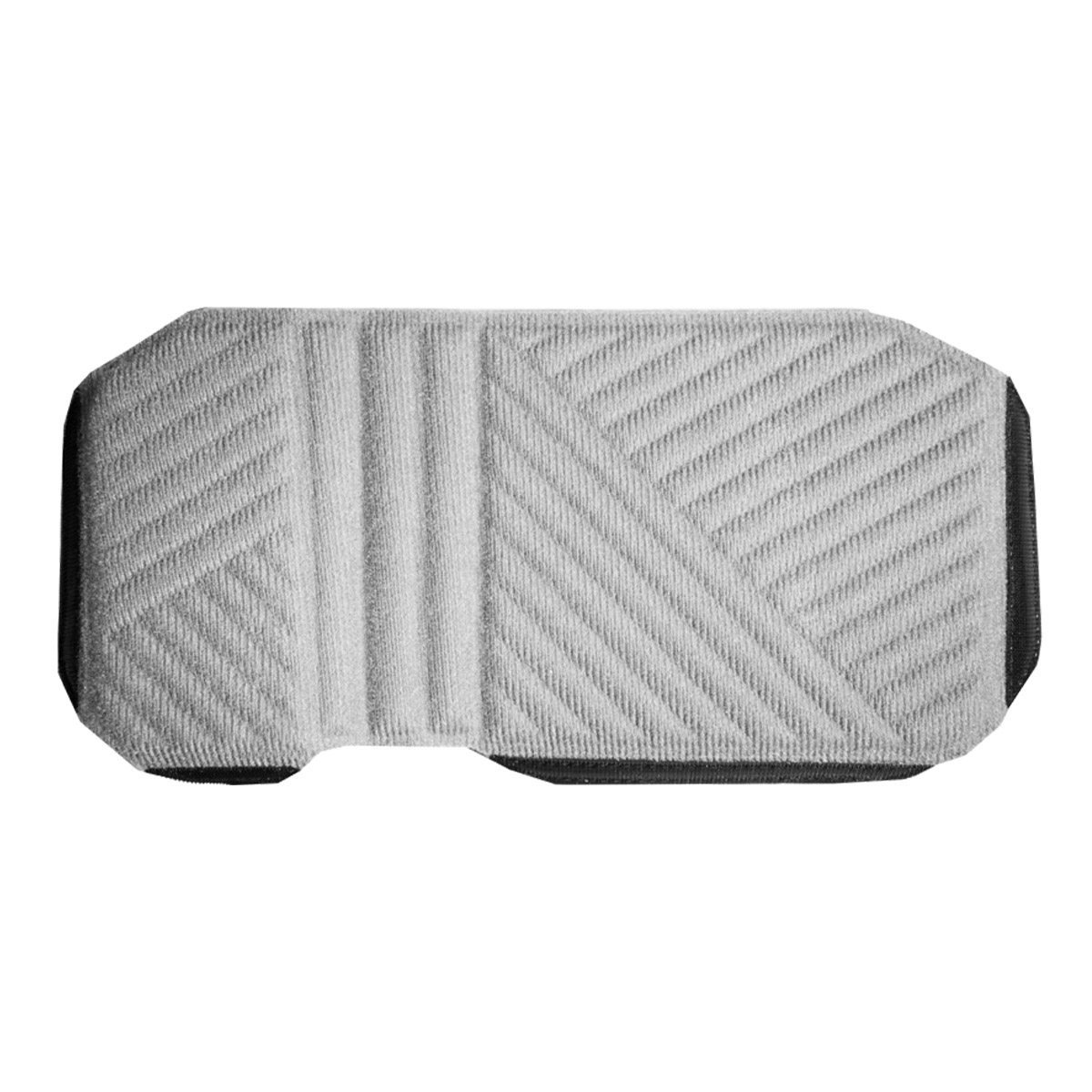 Peak Design Spareparts Travel Bags - Medium Travel Divider is a rectangular, light grey cushion with angled corners, geometric diagonal and vertical ridges and a darker border.