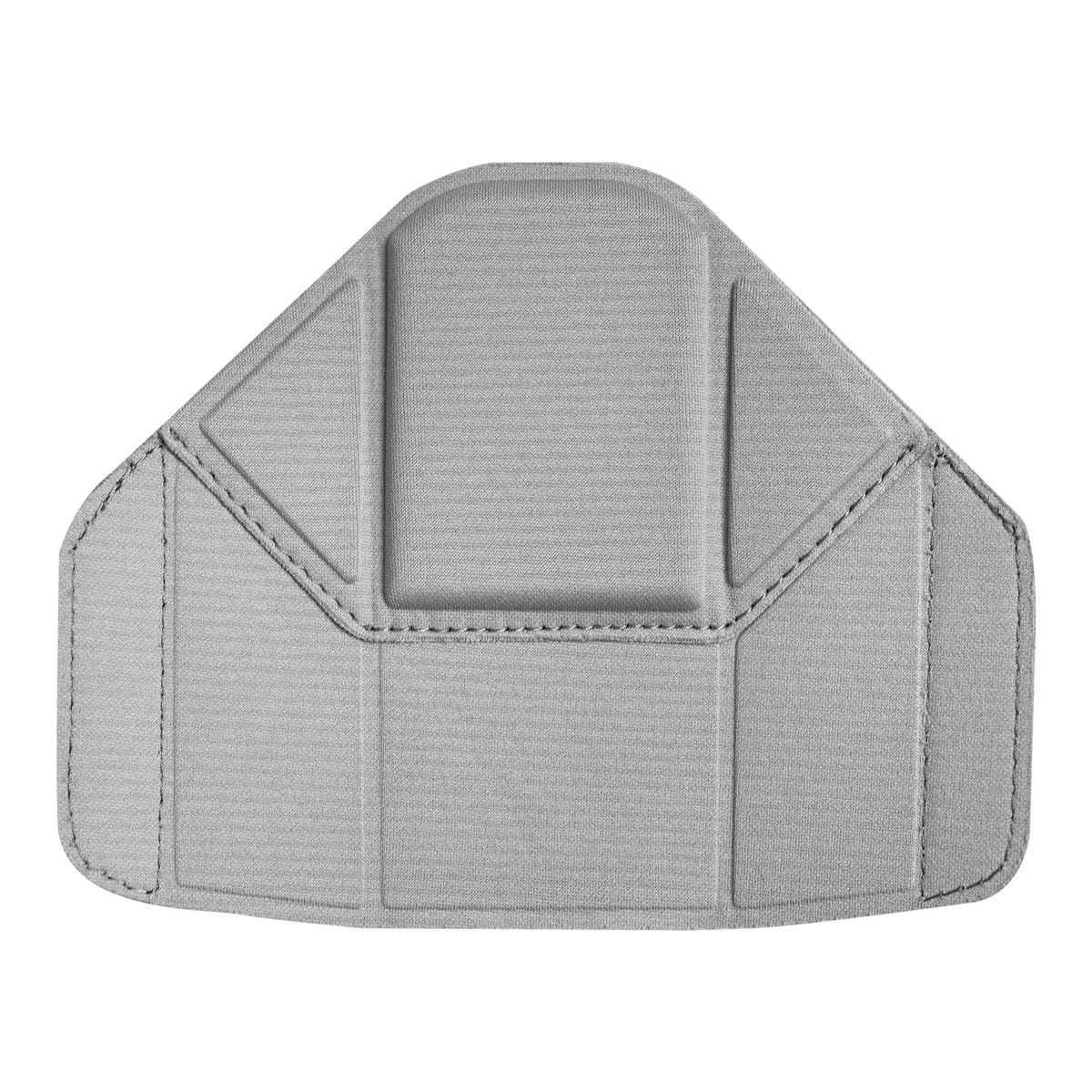 Cool Grey Peak Design Spareparts V2 Everyday Sling 3L Shoulder bag, rectangular with stitched padded sections and angled edges; white base when viewed from above.