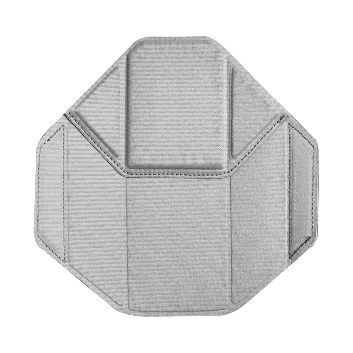 Peak Design Spareparts V2 Everyday Sling 10L V2 Divider Cool Grey is a light grey, geometric padded fabric piece with stitched seams and ribbed construction. It has an irregular hexagonal shape and is patterned in a flat white background.
