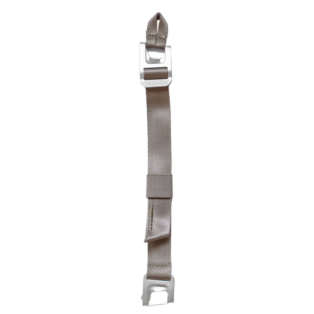 Peak Design Spareparts V2 Everyday Backpack V2 Sternum Strap in Bone is a beige adjustable fabric strap with silver coloured metal buckles at both ends, shown against a white background.
