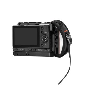 Black SIGMA digital camera with large display, multiple control buttons and a hand strap on the side marked "SmallRig 2456 Hand Strap".