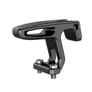 Black, modern-looking SmallRig 2756 Mini Top Handle for lightweight cameras, with a sleek, angular design and two metal studs for attachment.