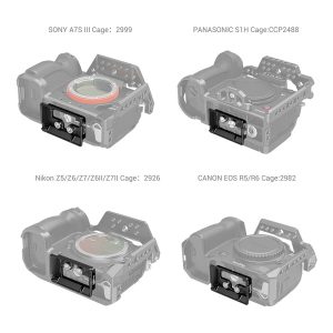 SmallRig 3154 Arca-Swiss QR-levy DJI RS2/RSC2:lle näytetään mallinimellä ja tuotekoodilla.