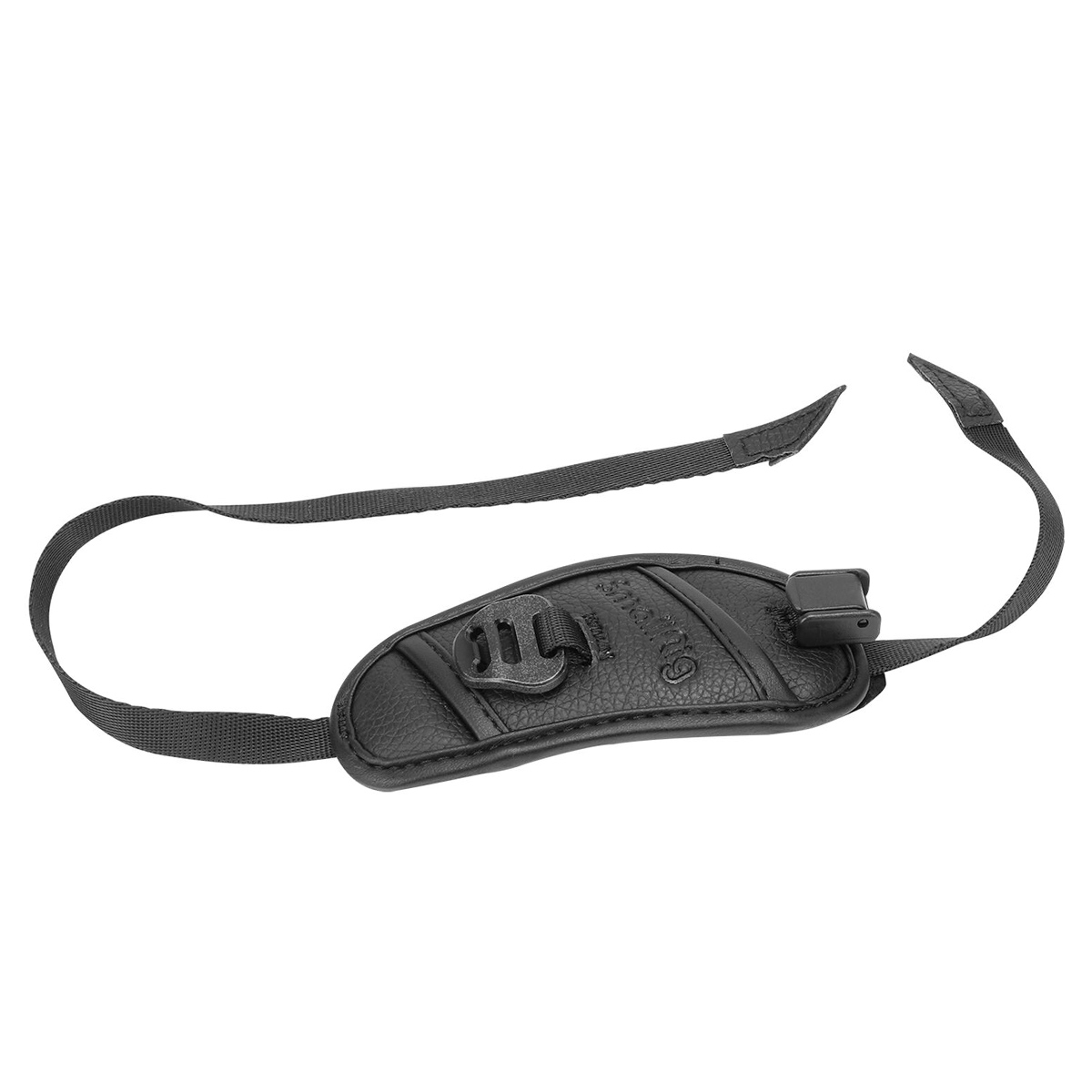 SmallRig 3848 Hand Strap Black Mamba-rannehihna on musta säädettävä kameran käsihihna, jossa on pehmustettua nahkaa ja muovisolki, joka on suunniteltu turvalliseen otteeseen, kun pidät kameraa.