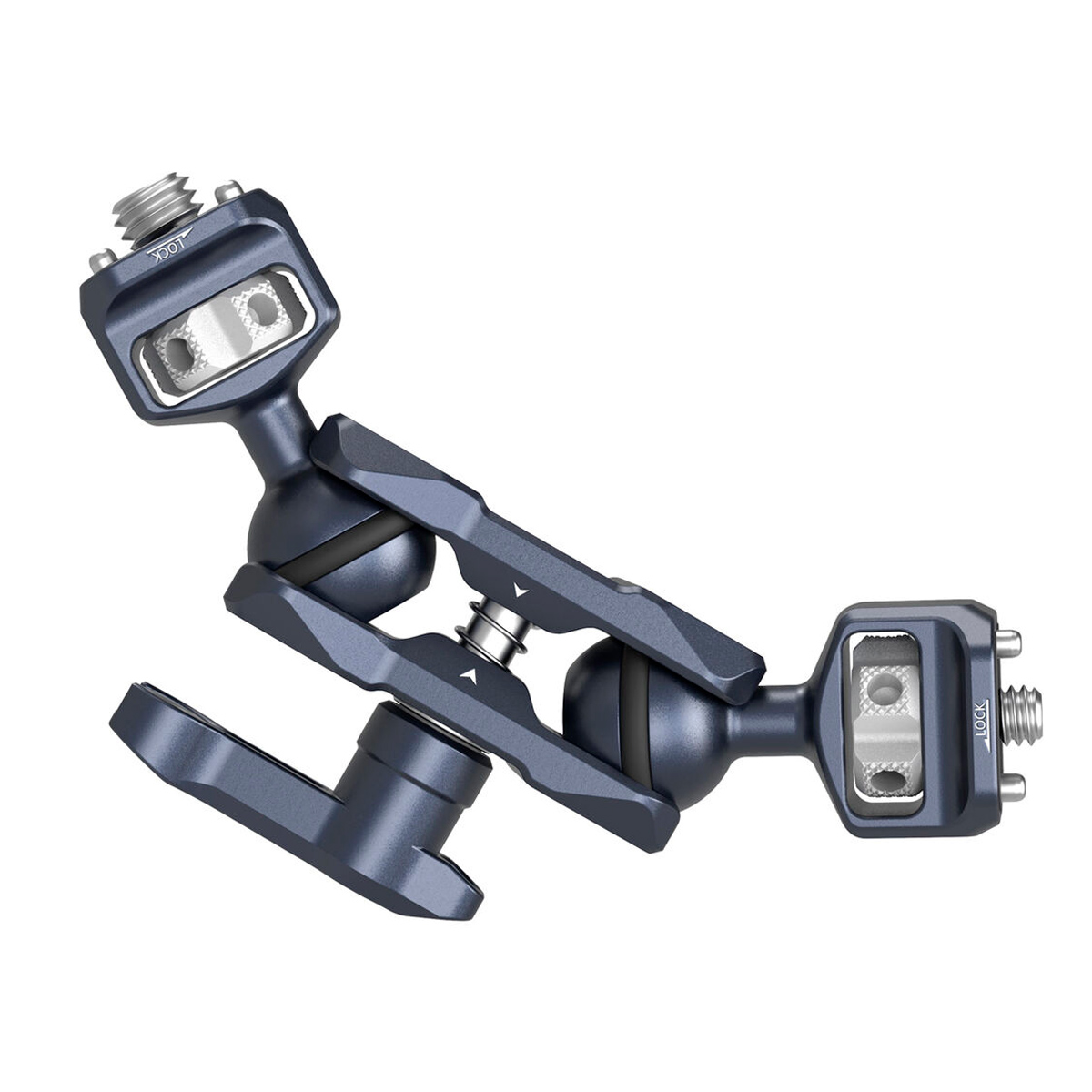 The SmallRig 3874 Magic Arm has two ball heads with 1/4"-20 screw and ARRI locating screw for adjustable and secure mounting of cameras or accessories.
