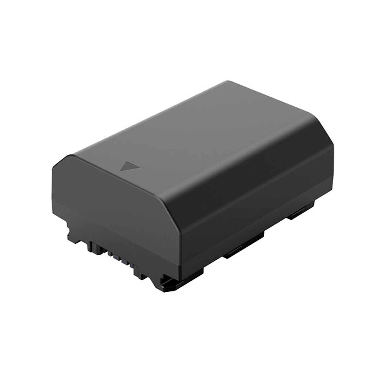 SmallRig 4074 Kameran akku NP-FZ100 on musta, suorakulmainen akku, jossa on viisto yläkulma ja nuolisymboli valkoisella pohjalla.